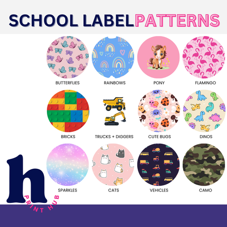 School Labels | Mixed Sized Pack | 240+ Labels