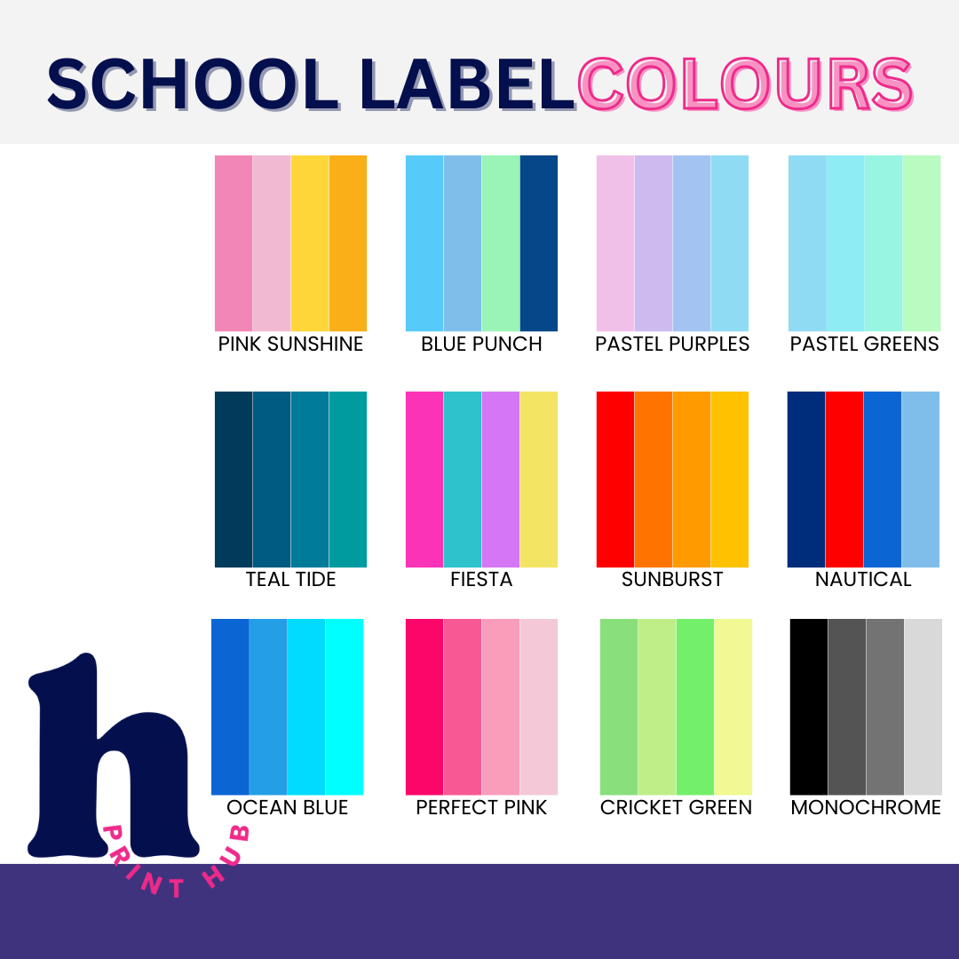 School Labels | Mixed Sized Pack | 240+ Labels