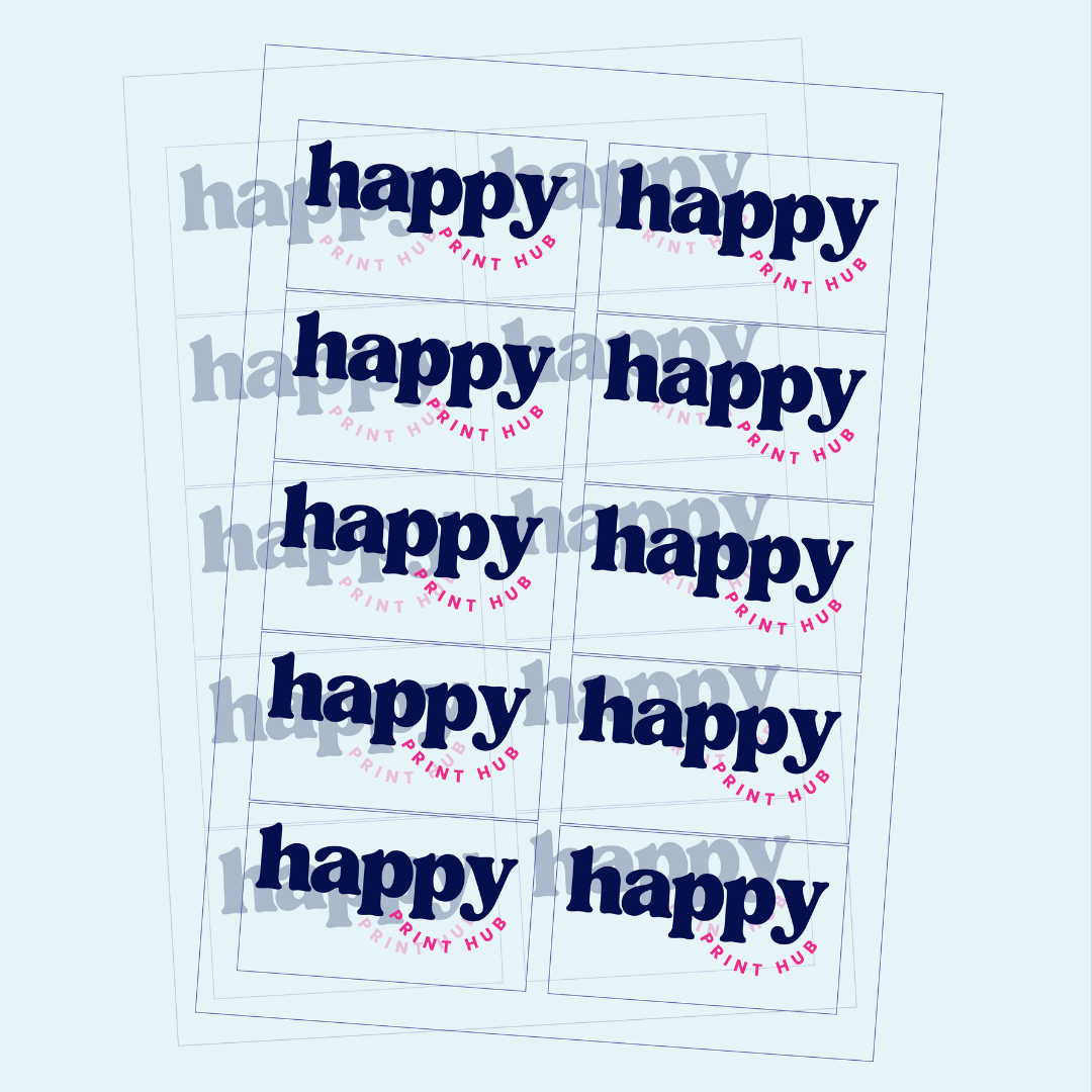 Custom Rectangle Clear Stickers & Labels | Transparent Vinyl – Happy ...
